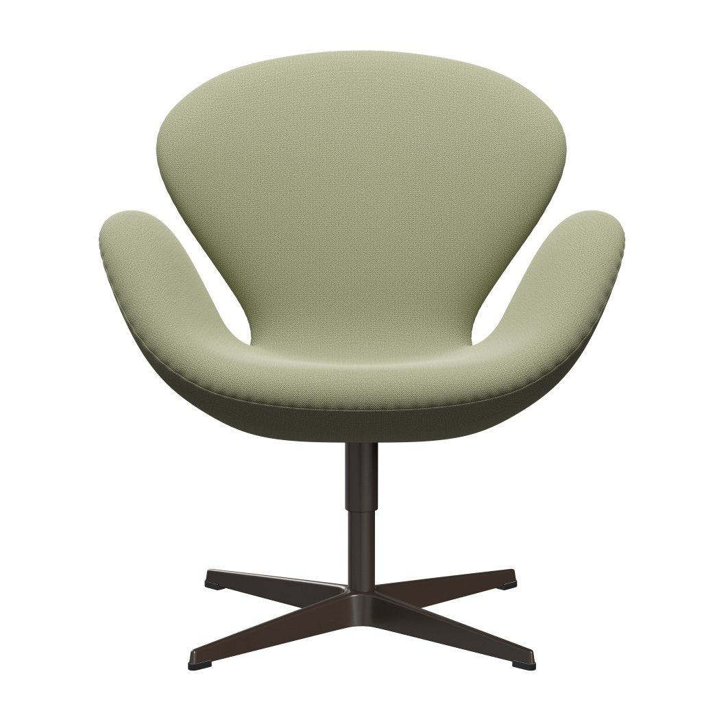 Fritz Hansen Swan Lounge -stoel, bruin brons/vangst zacht groen