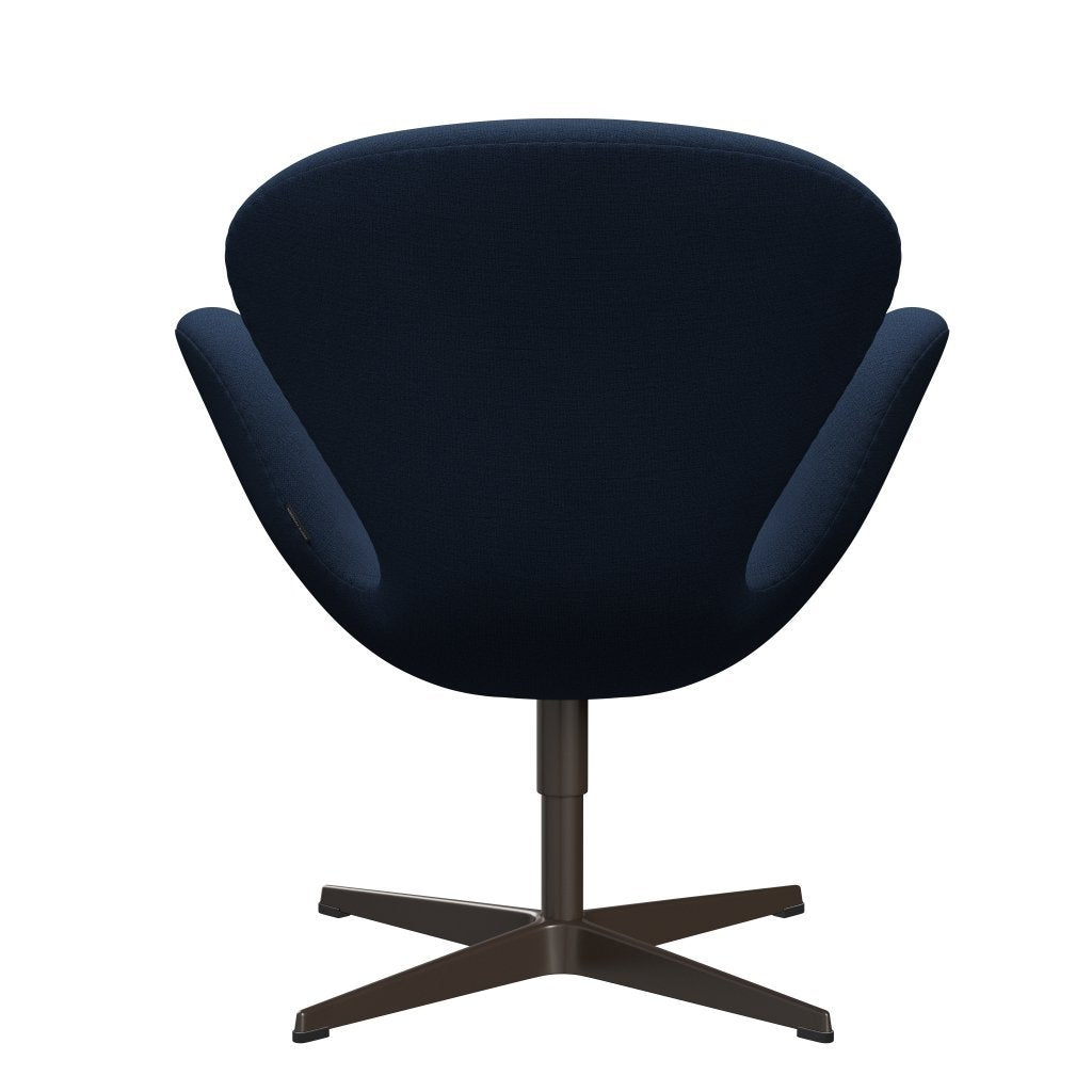 Sedia da salone Fritz Hansen Swan, bronzo marrone/Christianshavn Blue