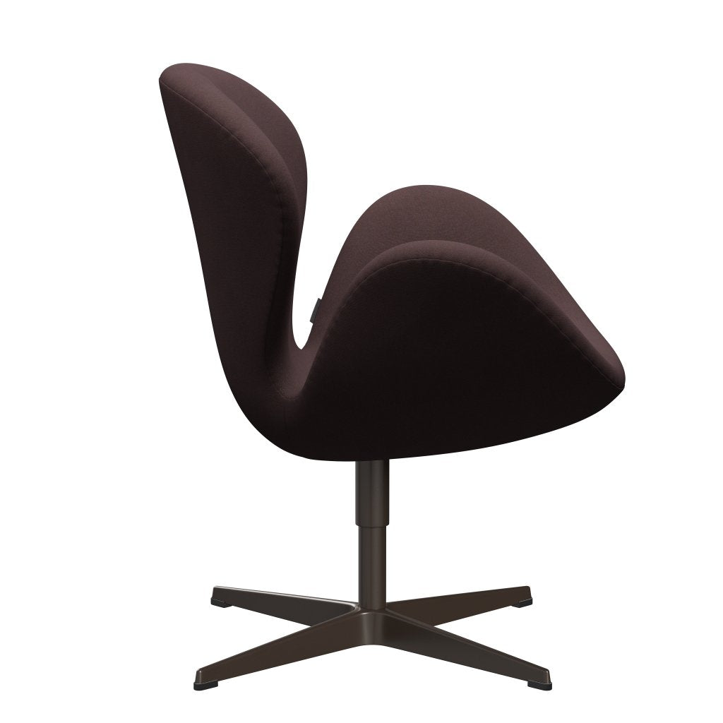 Sedia da salone Fritz Hansen Swan, bronzo marrone/cristiano blu/arancione