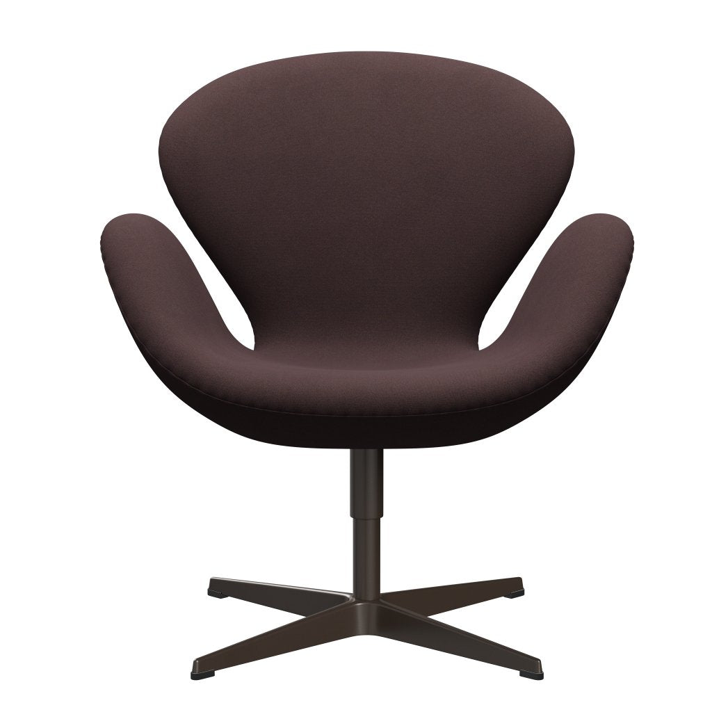 Sedia da salone Fritz Hansen Swan, bronzo marrone/cristiano blu/arancione