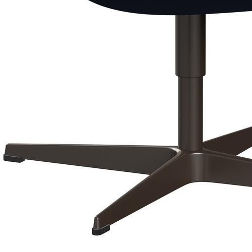 Sedia da salone Fritz Hansen Swan, bronzo marrone/cristiano blu scuro