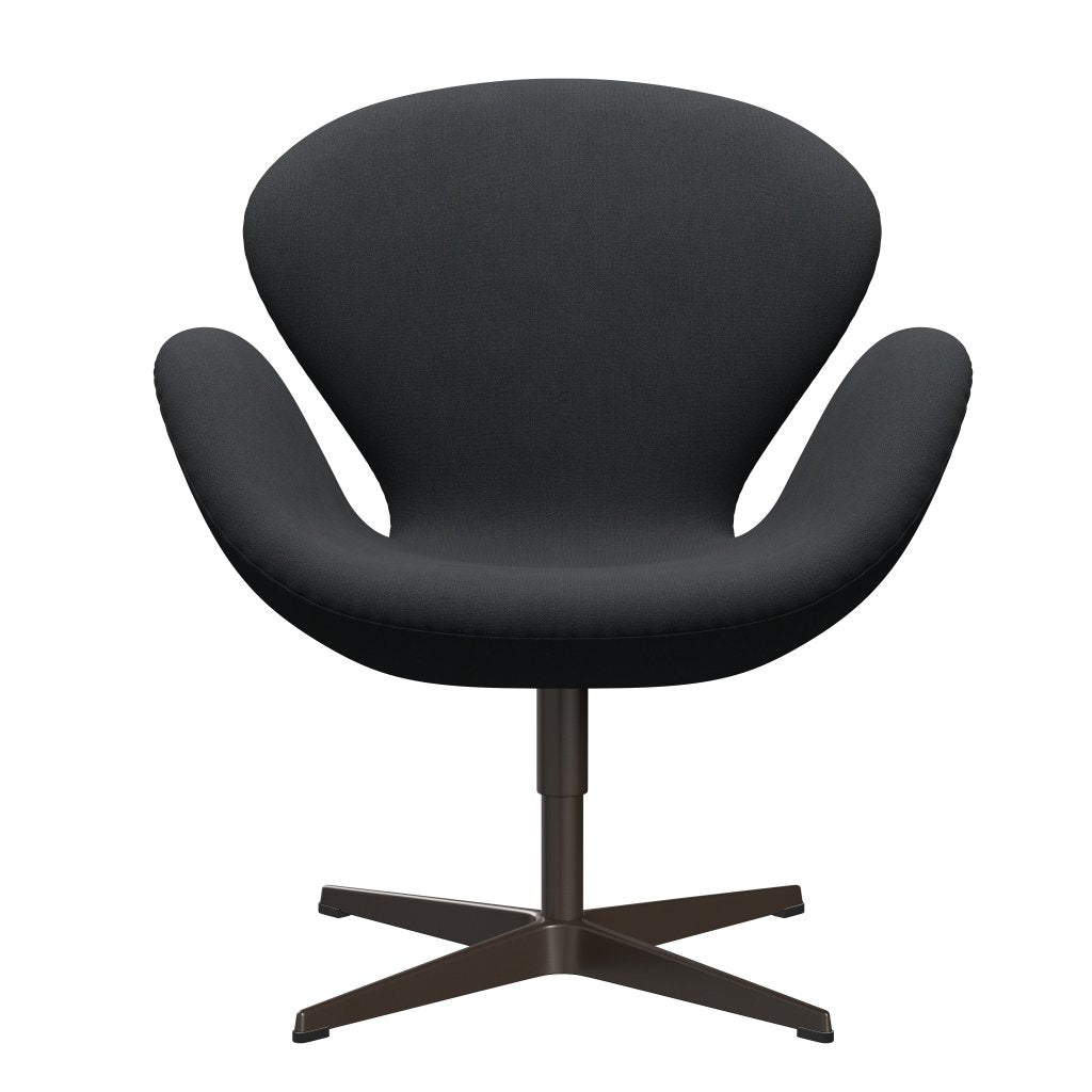 Sedia da salone Fritz Hansen Swan, bronzo marrone/cristiano grigio scuro