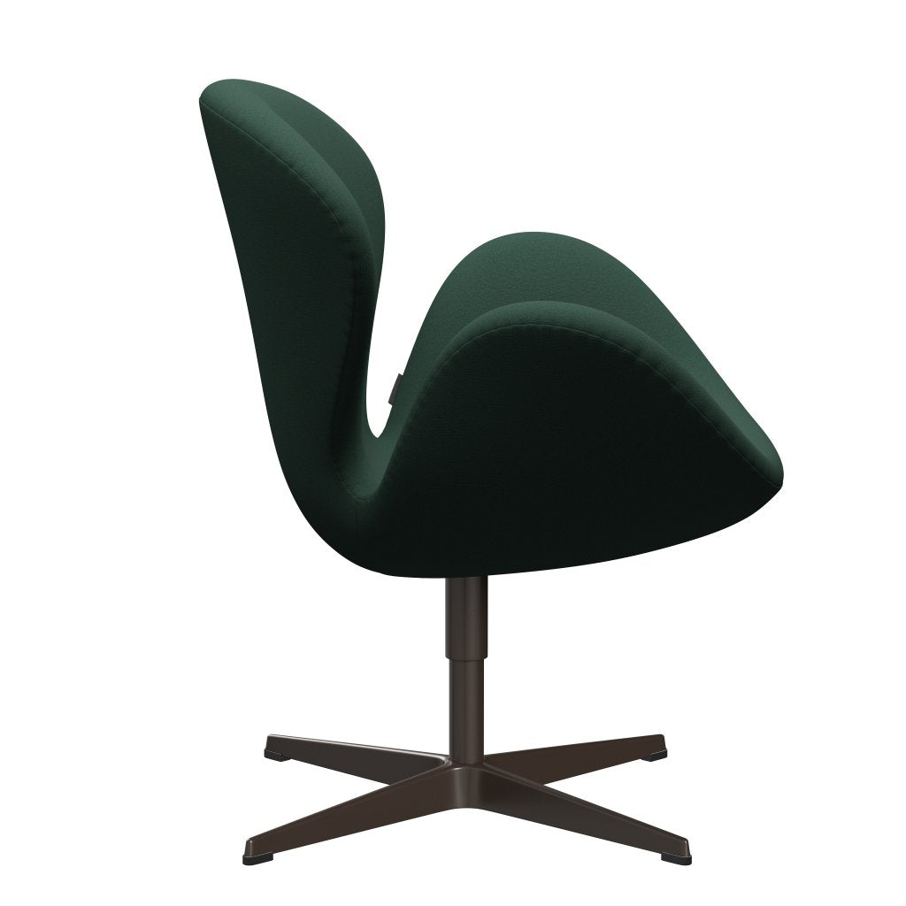 Fritz Hansen Swan Lounge Chair, braune Bronze/Christianshavn dunkelgrün uni