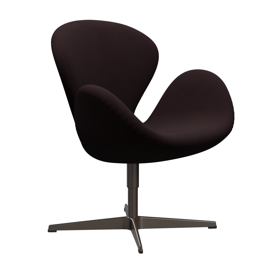 Fritz Hansen Swan Lounge Chair, Bronce marrón/Christianshavn rojo oscuro uni