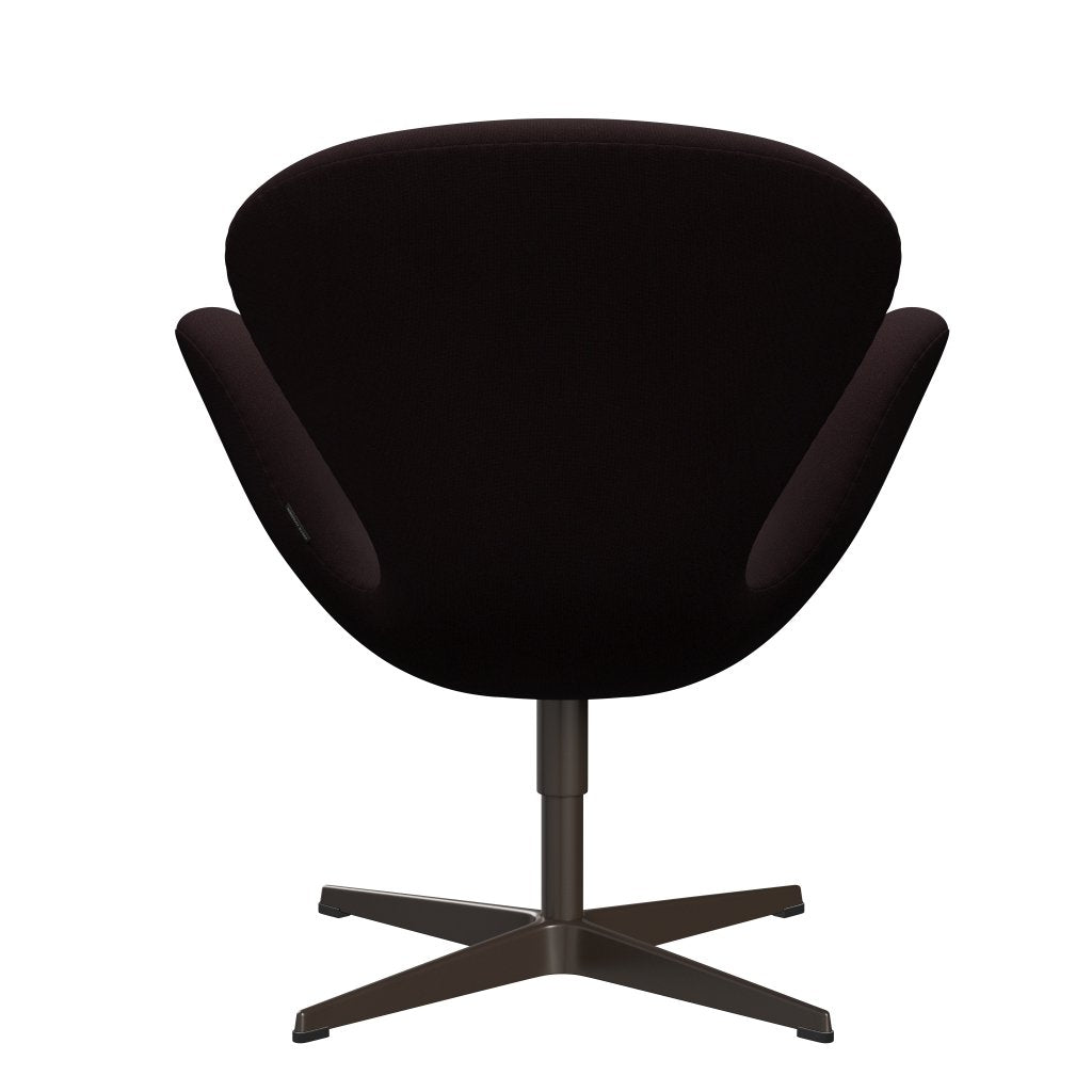 Fritz Hansen Swan Lounge Stuhl, braune Bronze/Christianshavn Dark Red Uni