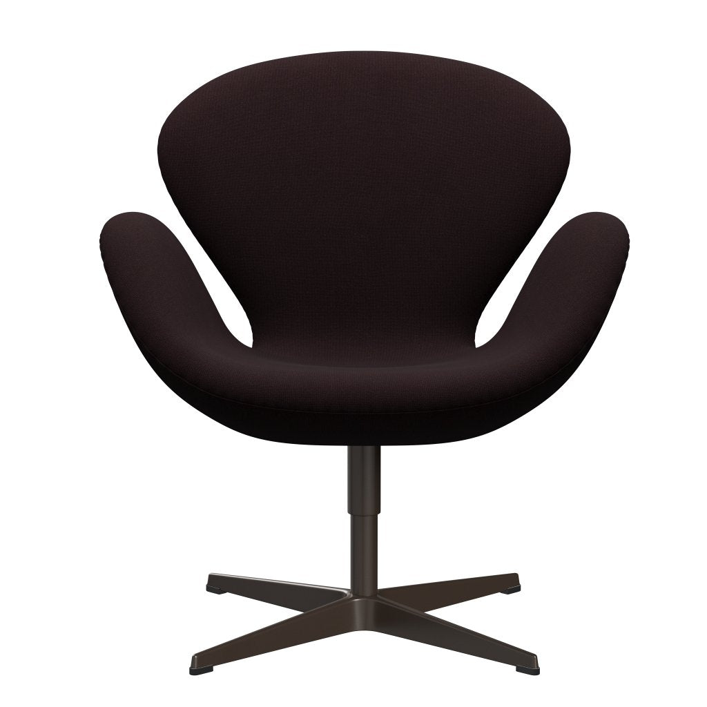 Fritz Hansen Swan Lounge formaður, Brown Bronze/Christianshavn Dark Red Uni