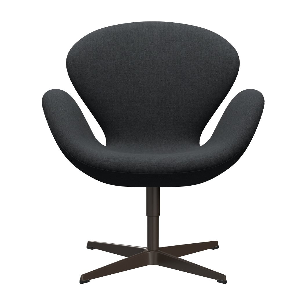 Sedia da salone Fritz Hansen Swan, bronzo marrone/cristiano grigio