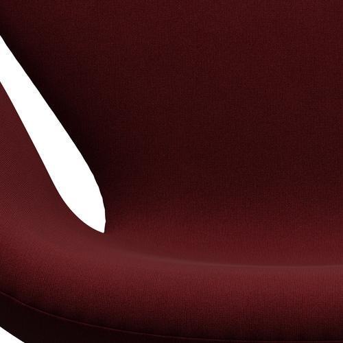 Fritz Hansen Chaise salon de cygne, bronze brun / christianshavn rouge uni