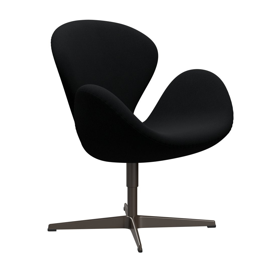 Sedia da salone Fritz Hansen Swan, bronzo marrone/Christianshavn Black Uni