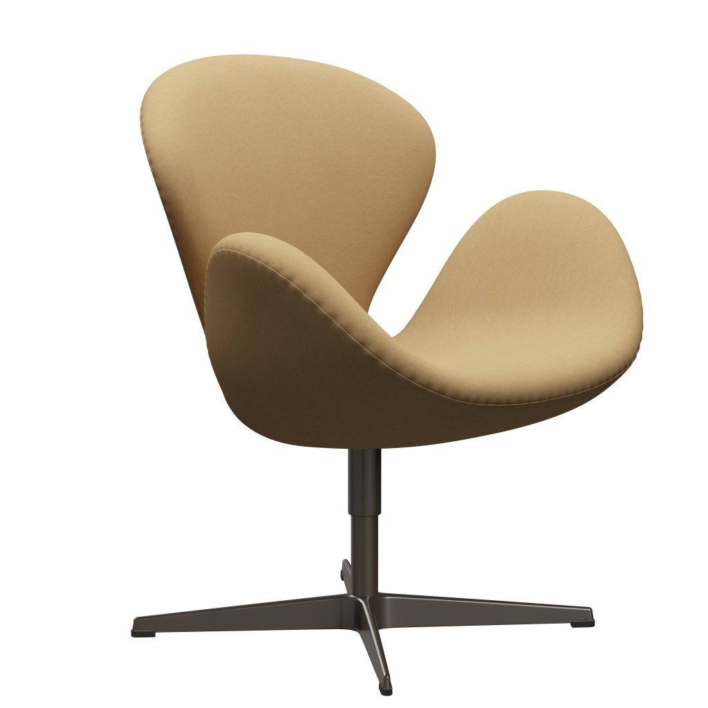 Sedia da salone Fritz Hansen Swan, bronzo marrone/comfort beige (00280)