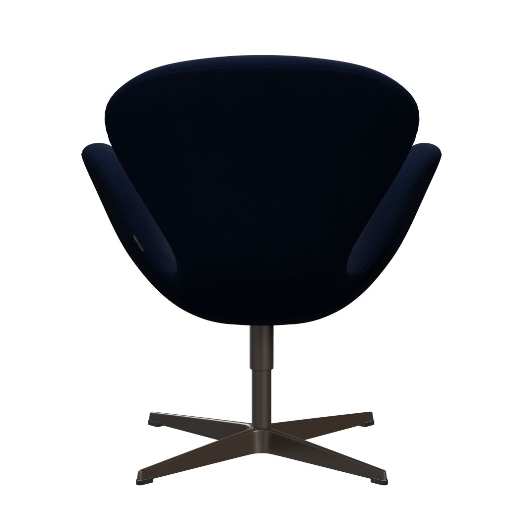 Sedia fritz Hansen Swan Lounge, bronzo marrone/comfort grigio scuro/blu