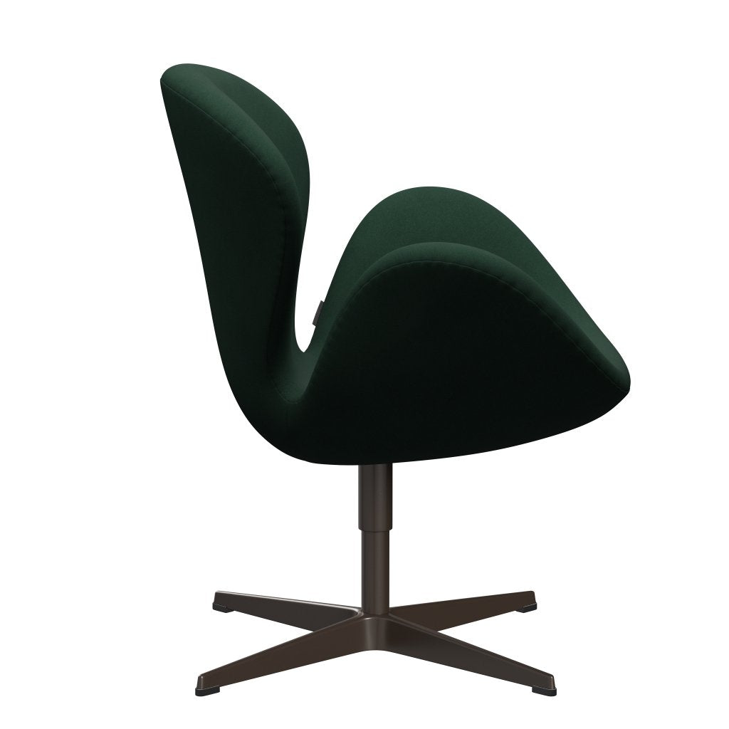 Fritz Hansen Swan Lounge Sillón, bronce marrón/comodidad de color verde oscuro