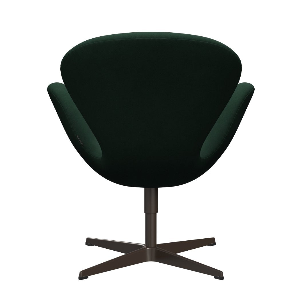 Fritz Hansen Swan Lounge Sillón, bronce marrón/comodidad de color verde oscuro