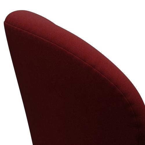 Sedia da salone Fritz Hansen Swan, bronzo marrone/comfort rosso scuro (01153)