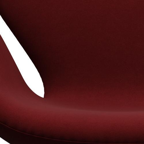 Sedia da salone Fritz Hansen Swan, bronzo marrone/comfort rosso scuro (01153)