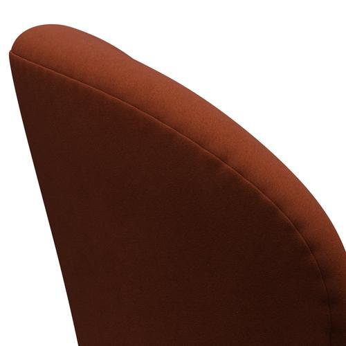 Sedia da salone Fritz Hansen Swan, bronzo marrone/comfort rosso scuro (61018)