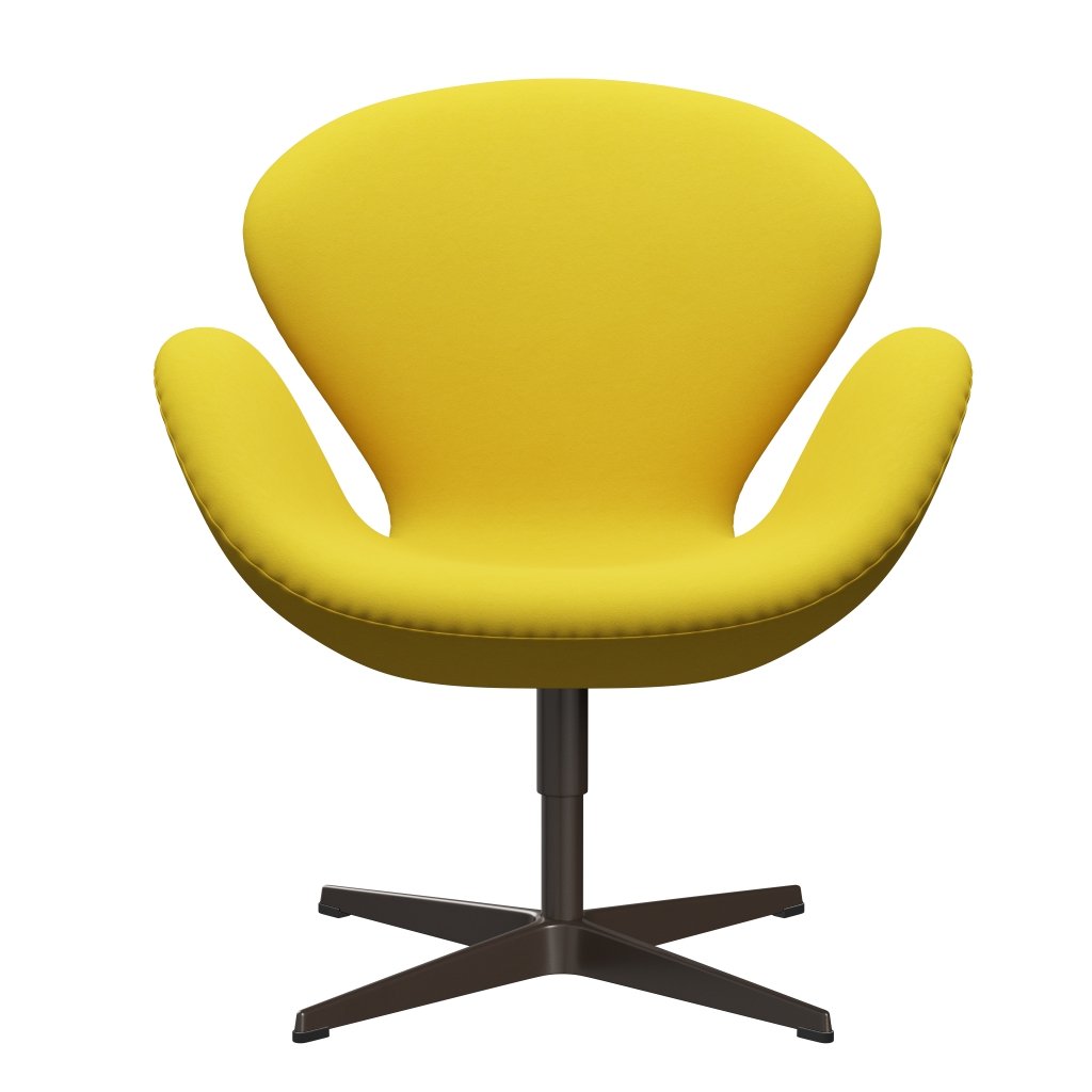 Sedia da salone Fritz Hansen Swan, Bronzo marrone/Comfort Giallo (62003)