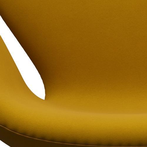 Fritz Hansen Chaise salon de cygne, bronze brun / confort jaune (62004)