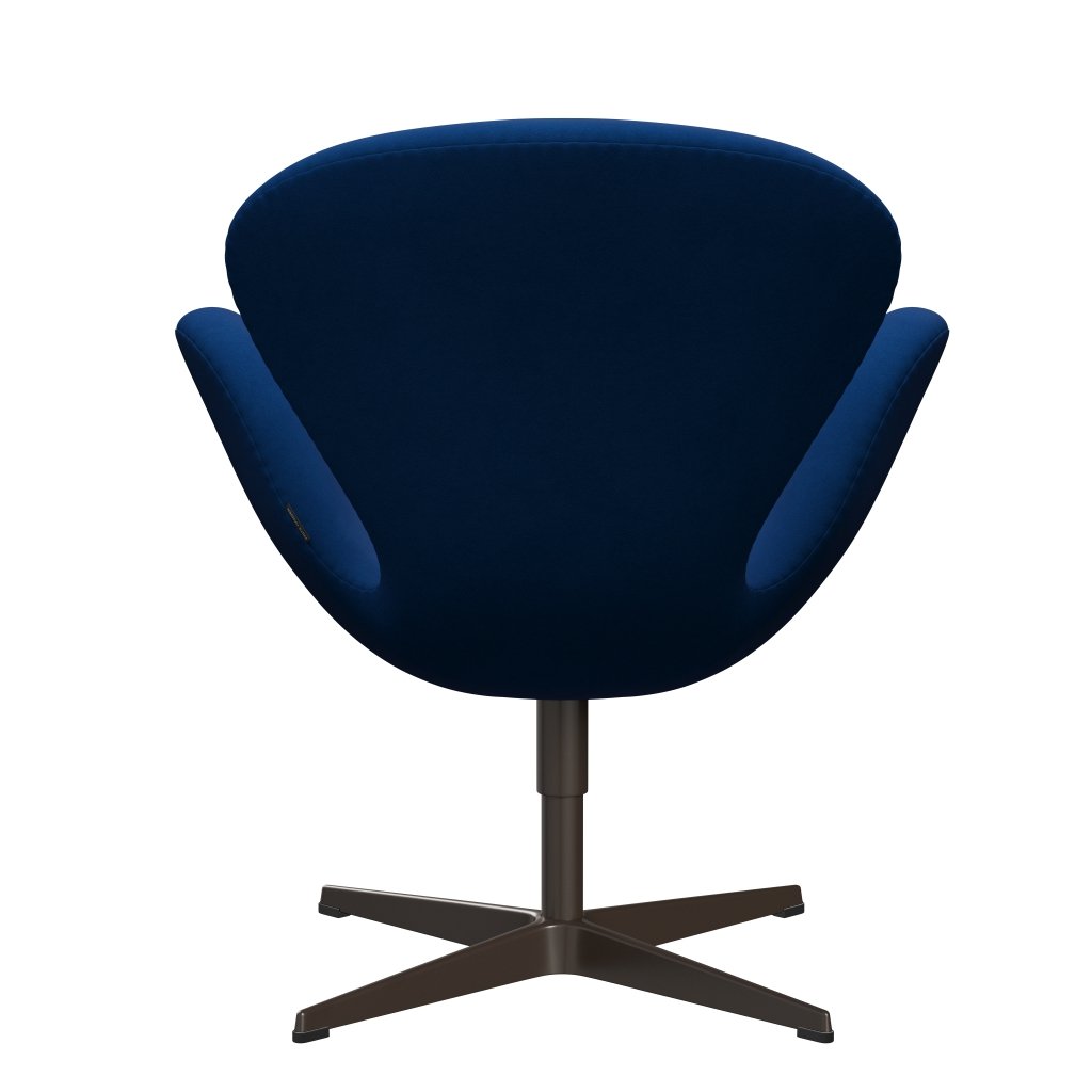 Sedia fritz Hansen Swan Lounge, bronzo marrone/comfort grigio/blu