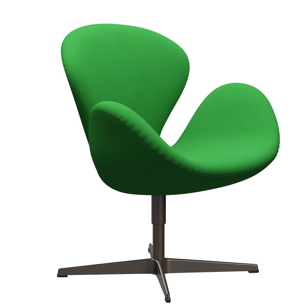 Sedia da salone Fritz Hansen Swan, bronzo marrone/verde comfort (68003)