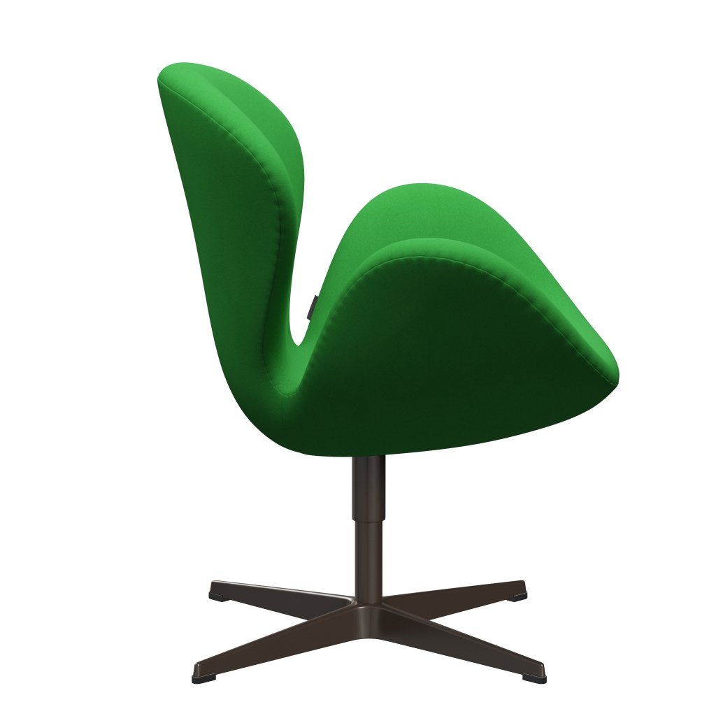 Fritz Hansen Chaise salon de cygne, bronze brun / vert confort (68003)