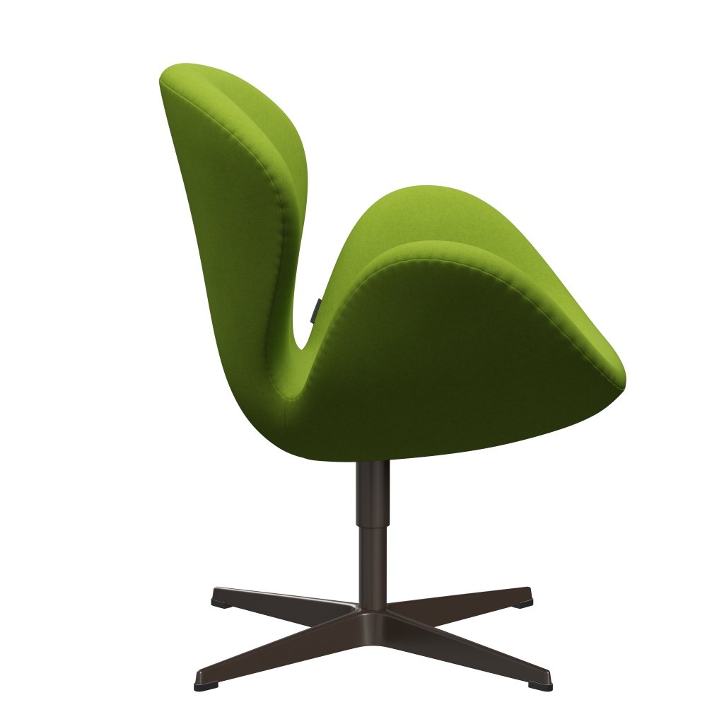 Fritz Hansen Chaise salon de cygne, bronze brun / vert confort (68011)