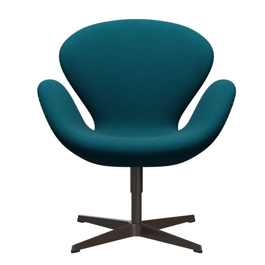 Fritz Hansen Swan Lounge Sillón, bronce marrón/comodidad verde/azul