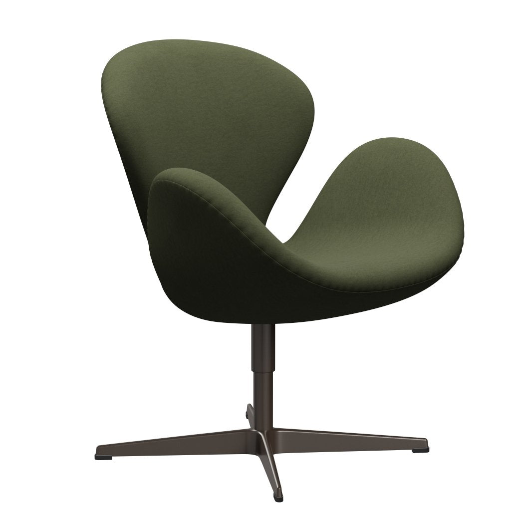 Sedia fritz Hansen Swan Lounge, bronzo marrone/comfort verde/grigio