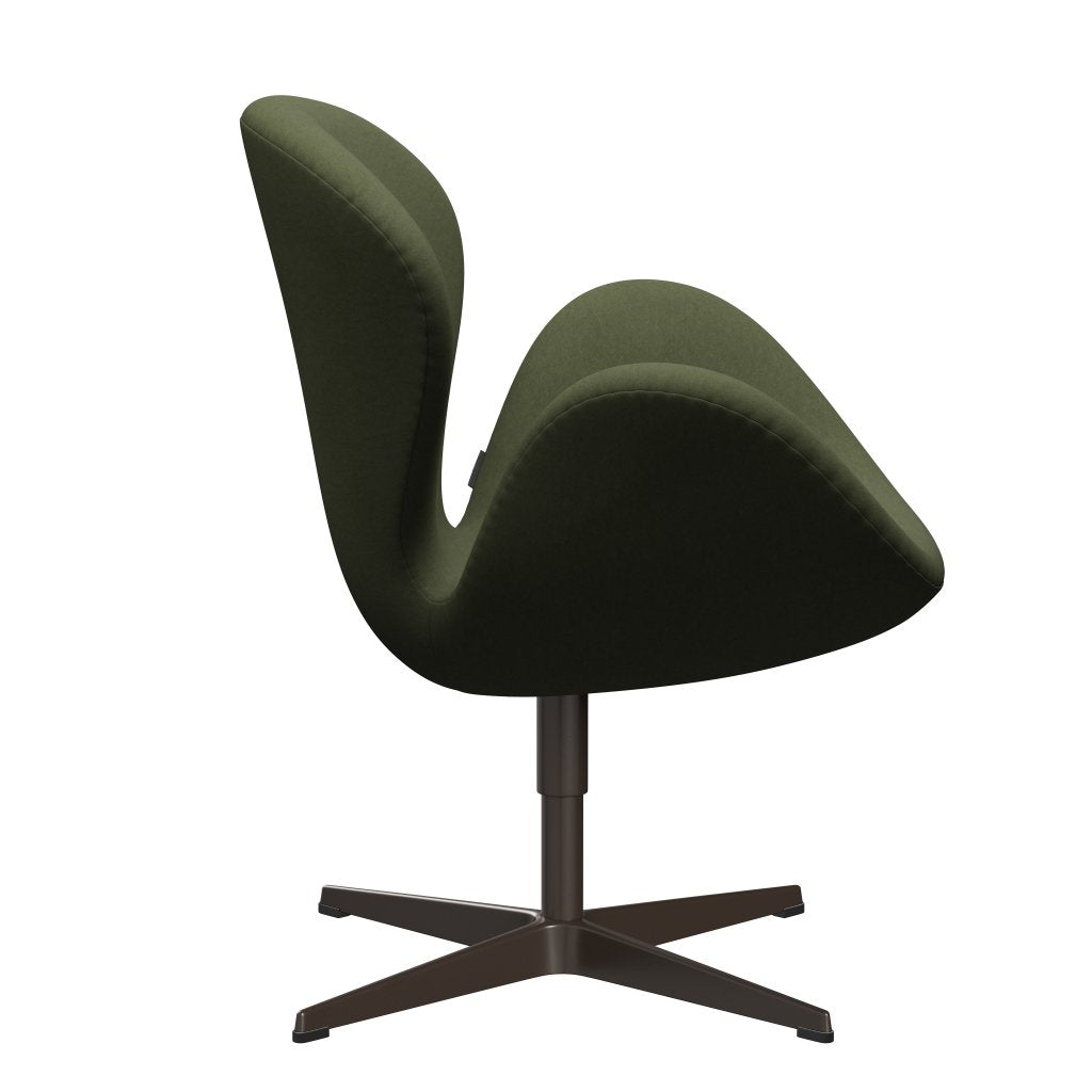 Sedia fritz Hansen Swan Lounge, bronzo marrone/comfort verde/grigio