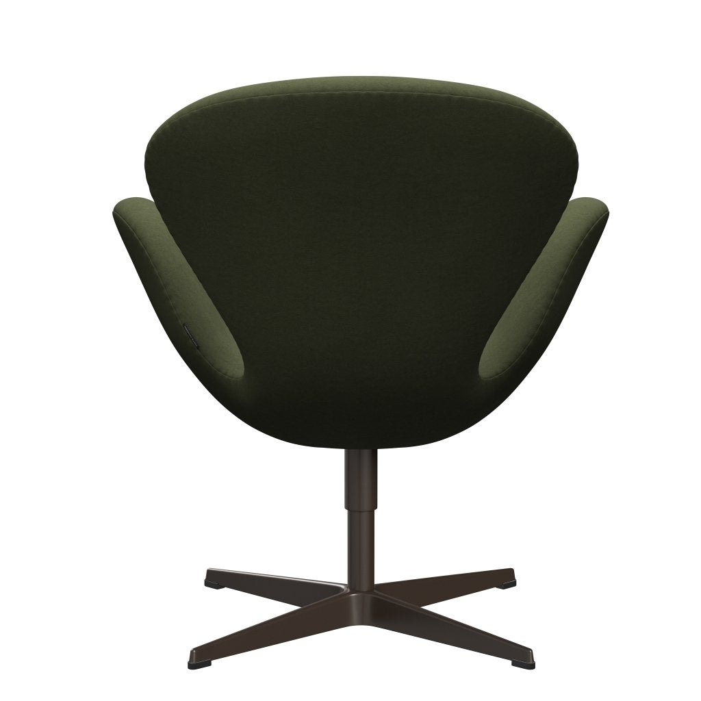 Fritz Hansen Swan Lounge Stuhl, braune Bronze/Komfort Grün/Grau