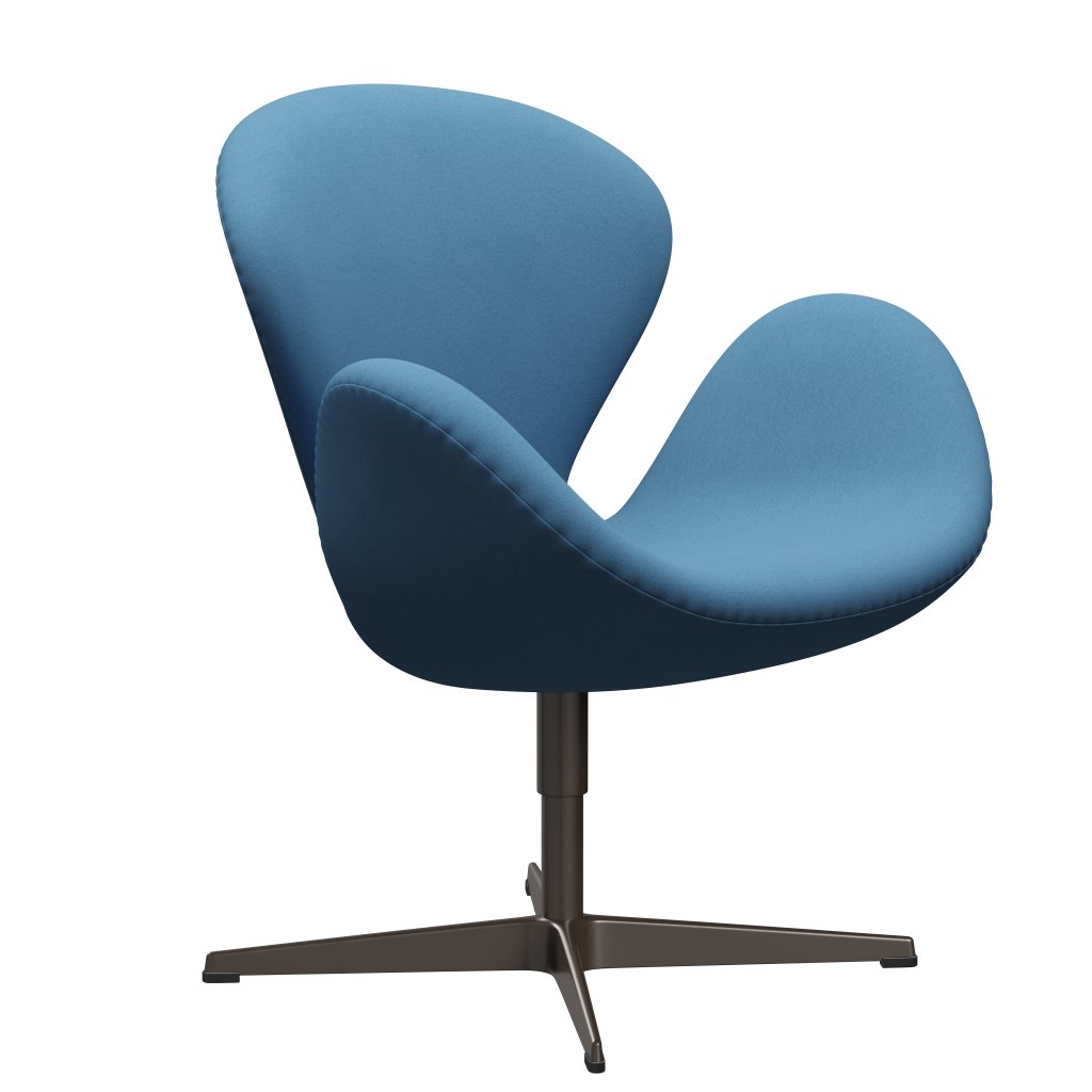 Fritz Hansen Swan Lounge -stoel, bruin brons/comfortlichtblauw (01124)