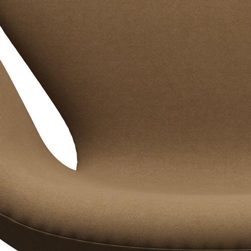 Sedia fritz Hansen Swan Lounge, bronzo marrone/comfort marrone chiaro