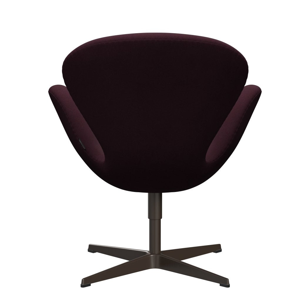 Sedia fritz Hansen Swan Lounge, Bronzo marrone/Comfort Light Bordeaux