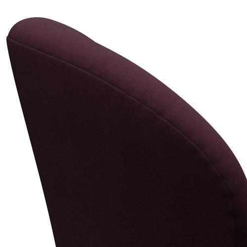 Fritz Hansen Chaise salon de cygne, bronze brun / confort Light Bordeaux