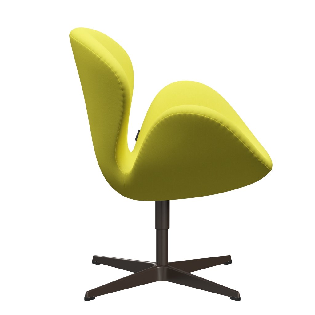 Fritz Hansen Chaise salon de cygne, bronze brun / confort jaune clair