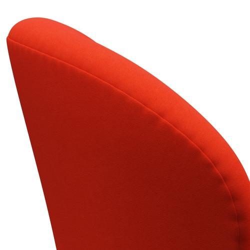 Fritz Hansen Chaise salon de cygne, bronze brun / confort orange / rouge