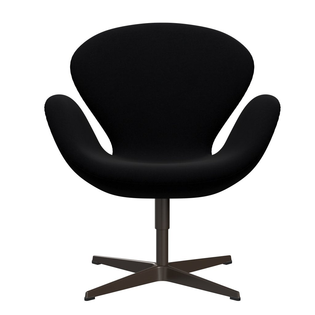 Fritz Hansen Swan Lounge Stuhl, braune Bronze/Komfort Schwarz (00050)