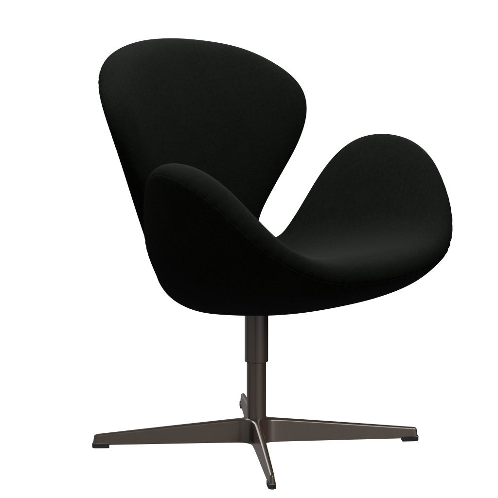 Fritz Hansen Swan Lounge Silla, Bronce Brown/Comfort Negro (60009)