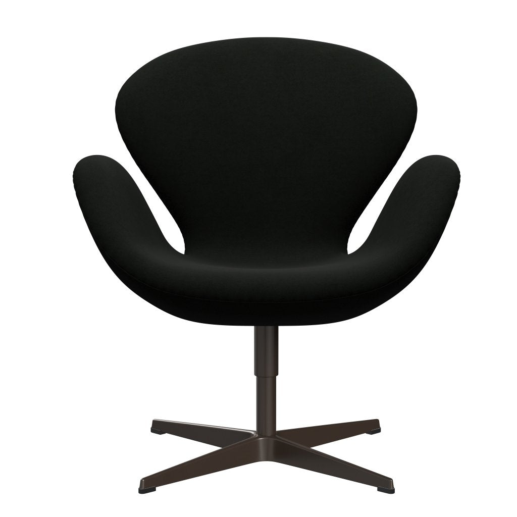 Sedia da salone Fritz Hansen Swan, bronzo marrone/comfort nero (60009)