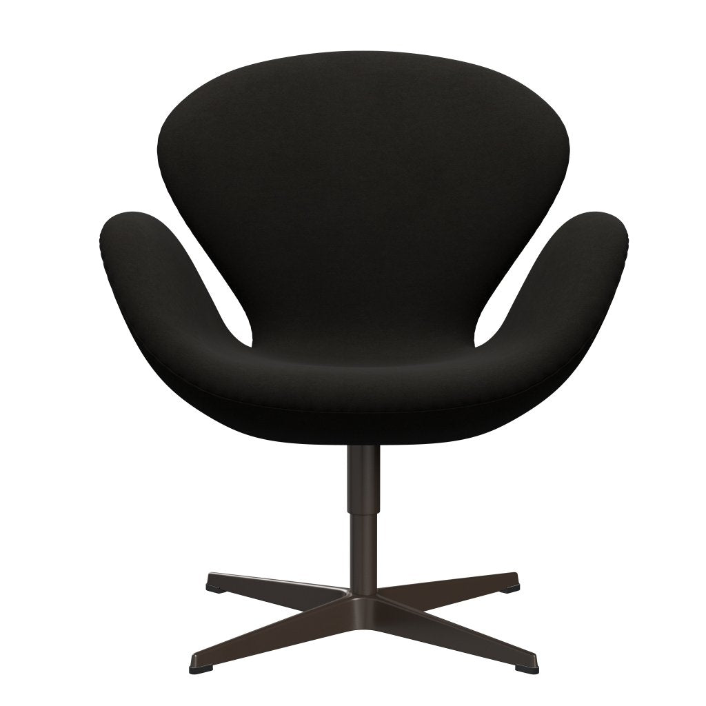 Fritz Hansen Swan Lounge -tuoli, ruskea pronssi/Comfort Black (61013)