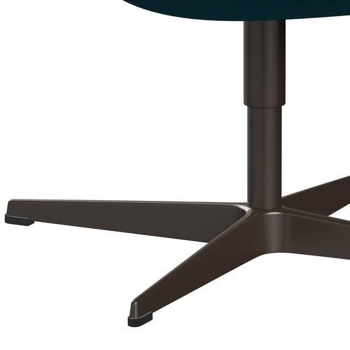 Sedia da salone Fritz Hansen Swan, bronzo marrone/comfort turchese (67002)