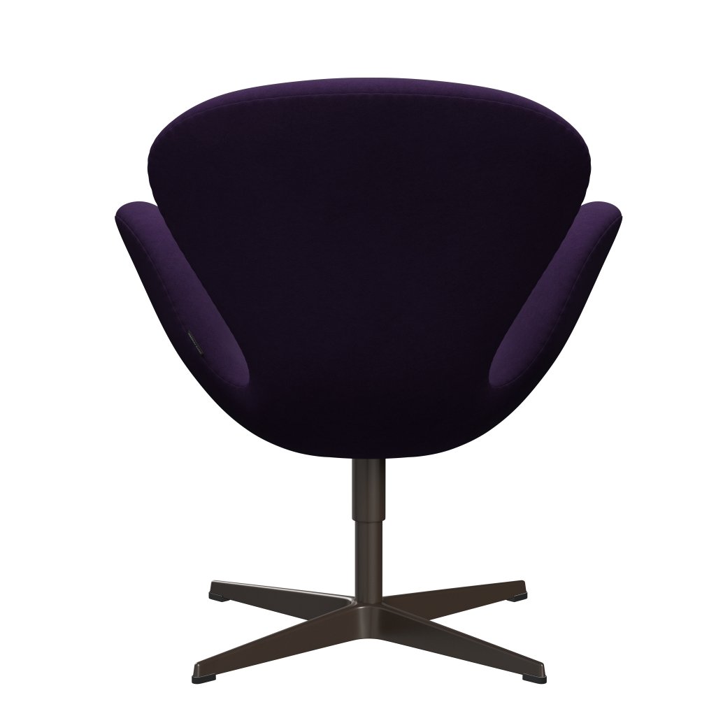 Fritz Hansen Swan Lounge -stoel, bruin brons/comfort violet donker