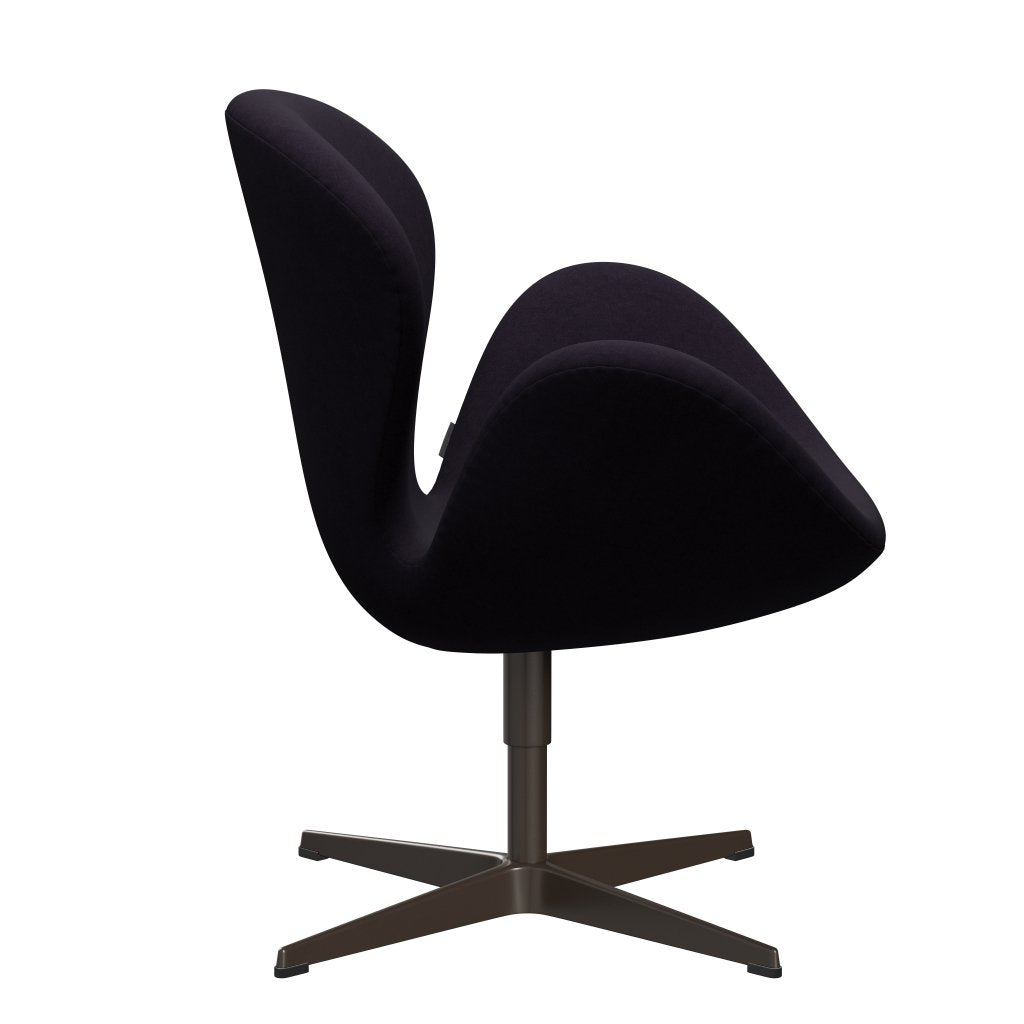 Fritz Hansen Swan Lounge stol, brun bronze/komfort violet rød