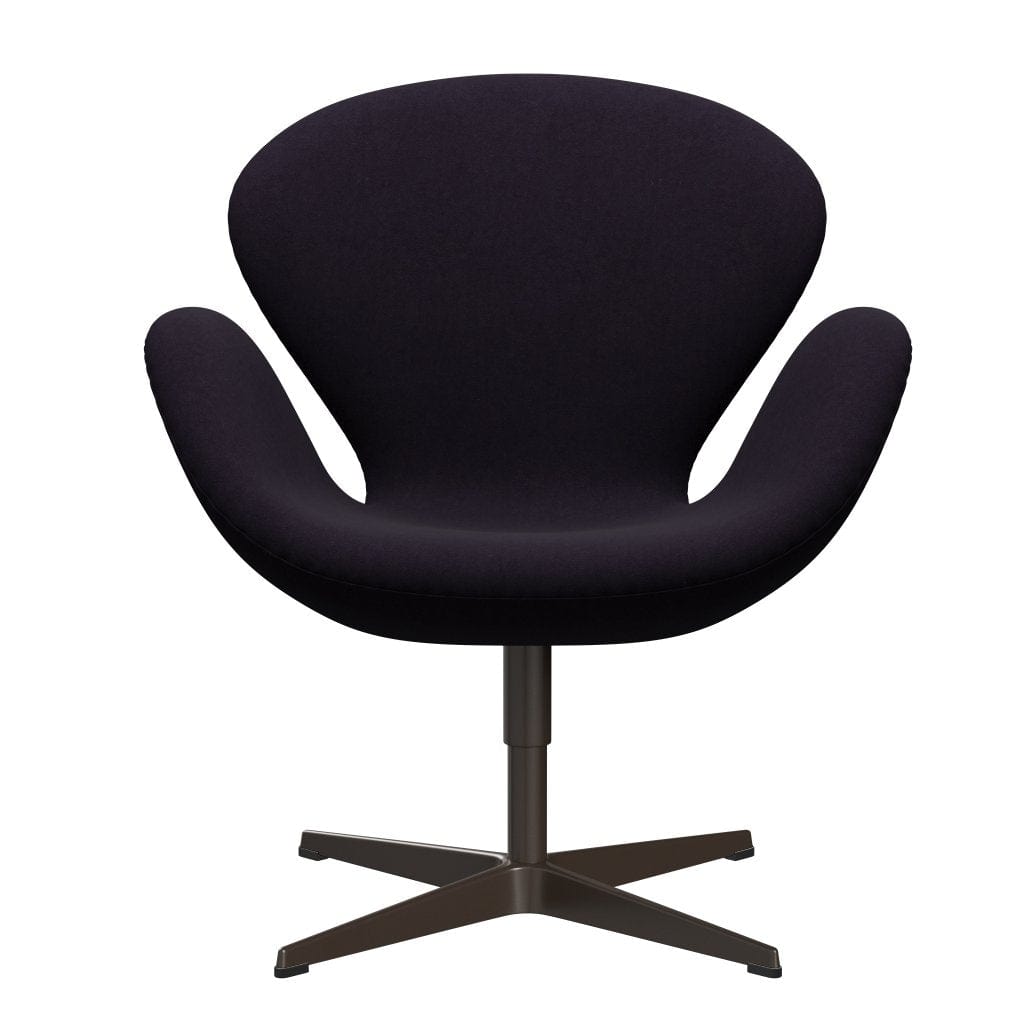 Fritz Hansen Swan Lounge Chair, Brown Bronze/Comfort Violet Red