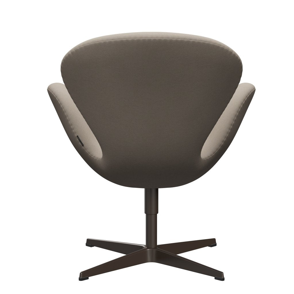 Sedia fritz Hansen Swan Lounge, bronzo marrone/comfort grigio