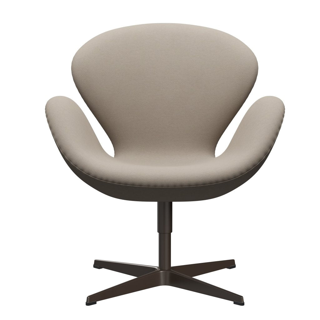 Fritz Hansen Swan Lounge -stoel, bruin brons/comfort wit grijs