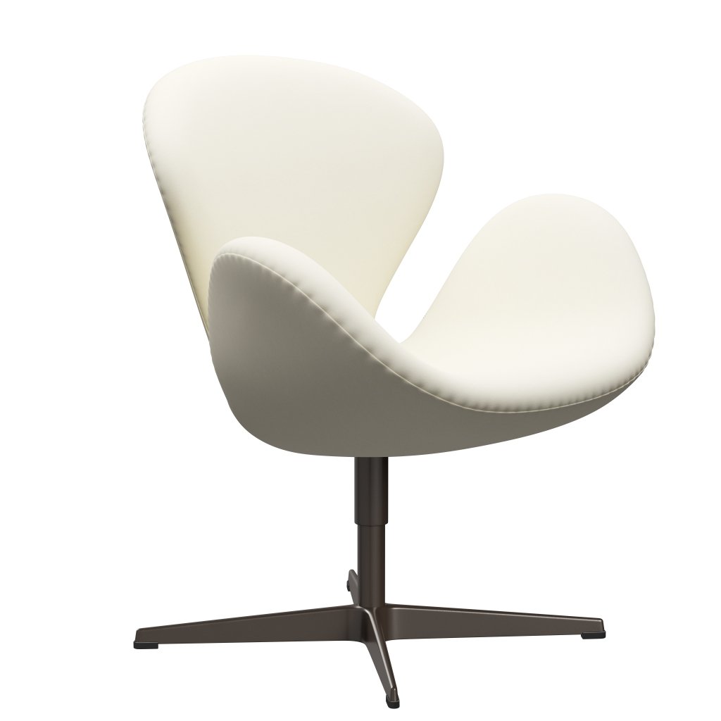 Sedia da salotto Fritz Hansen Swan, bronzo marrone/comfort bianco