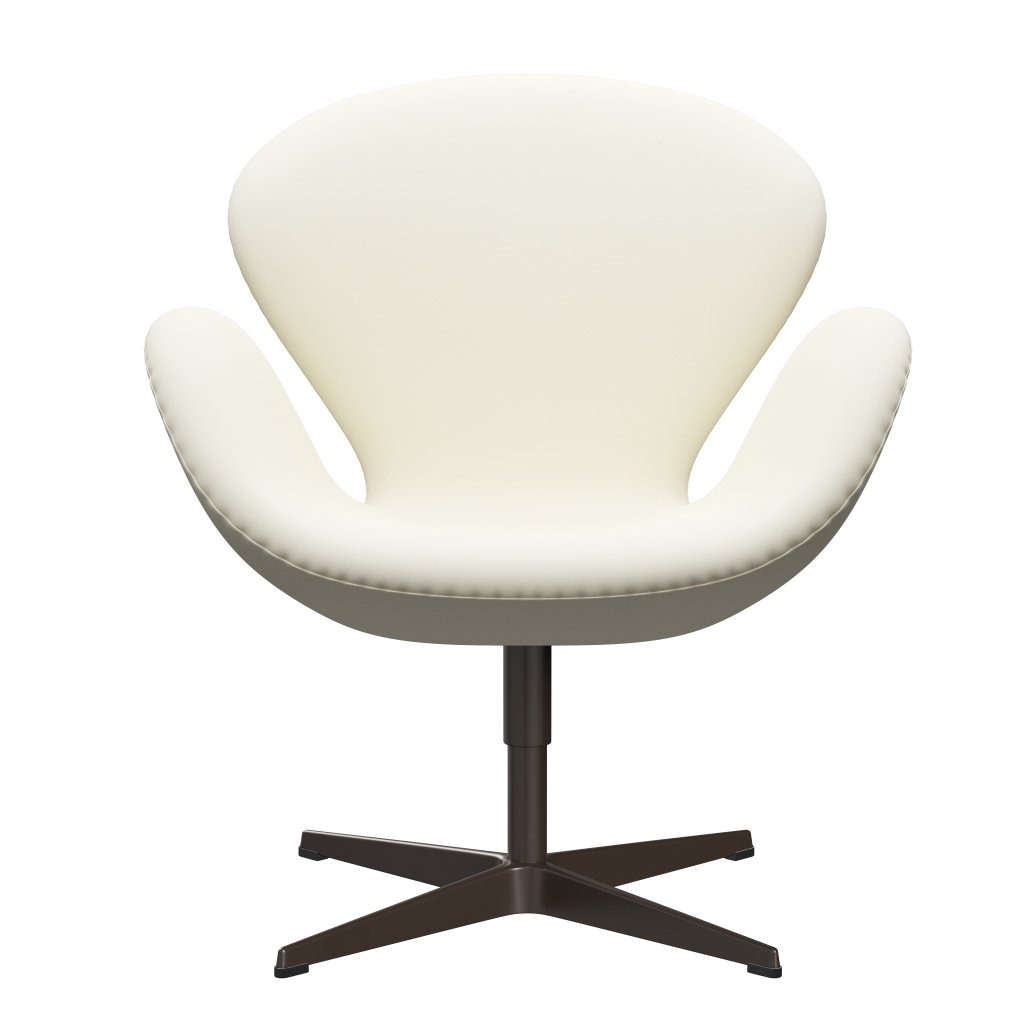 Sedia da salotto Fritz Hansen Swan, bronzo marrone/comfort bianco