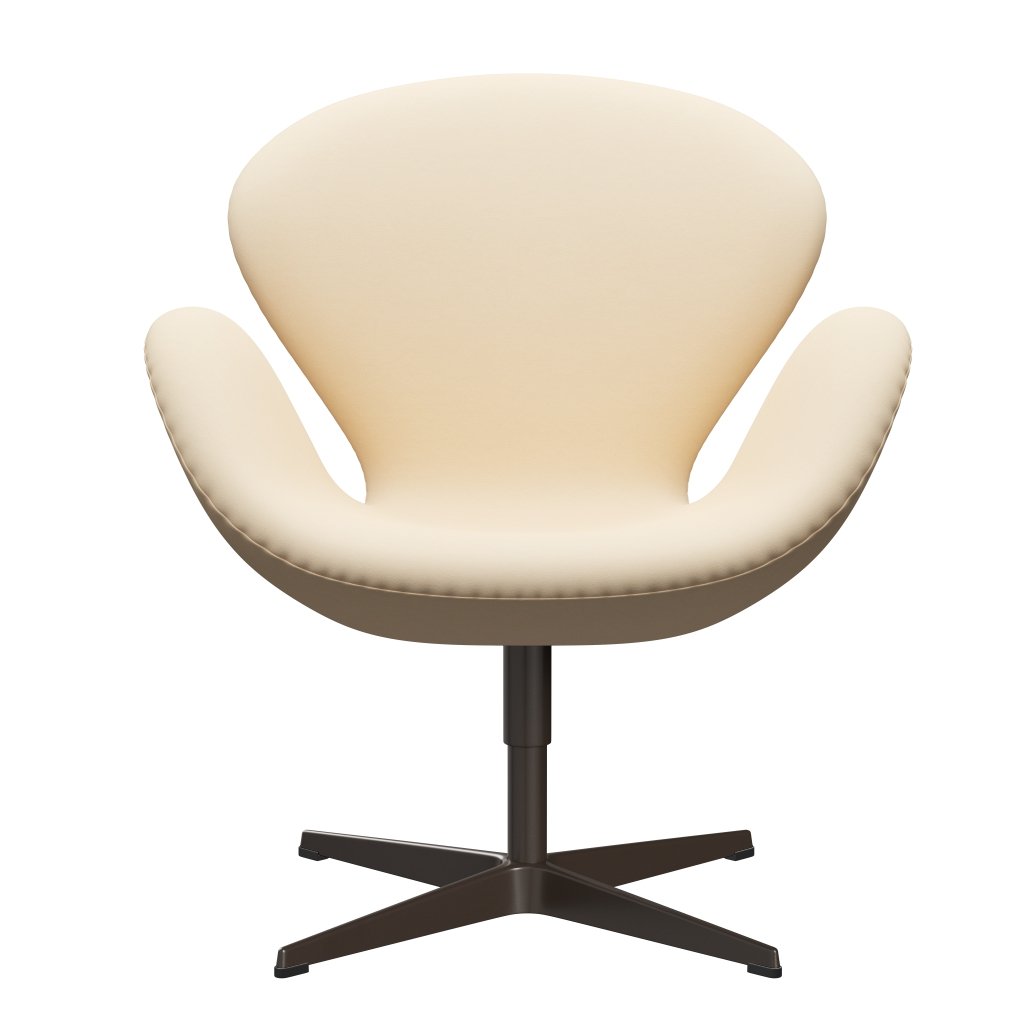 Sedia fritz Hansen Swan Lounge, bronzo marrone/comfort bianco/beige