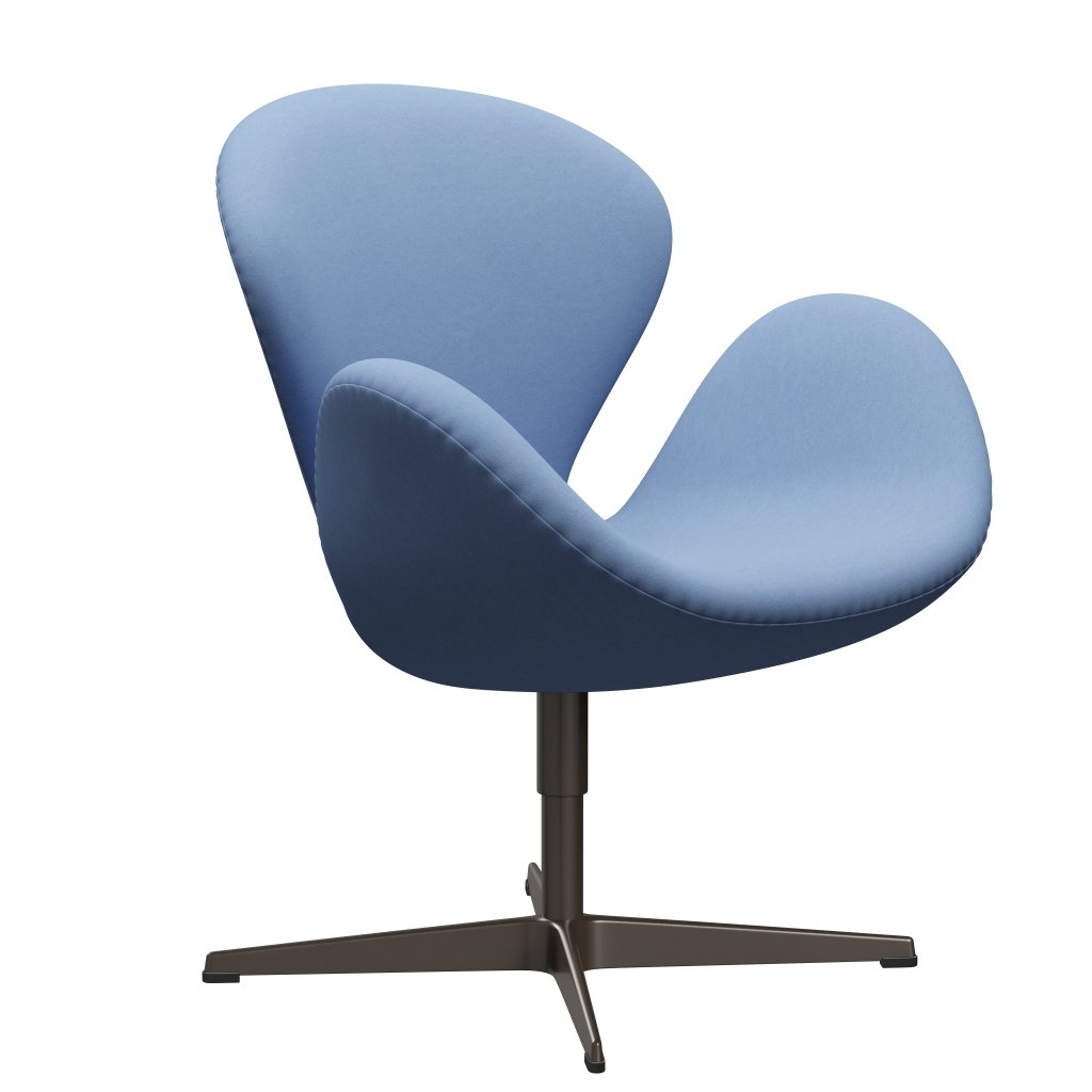 Sedia fritz Hansen Swan Lounge, bronzo marrone/comfort bianco/blu